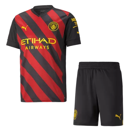 Men's Replica Manchester City Away Soccer Jersey Kit (Jersey+Shorts) 2022/23 - BuyJerseyshop